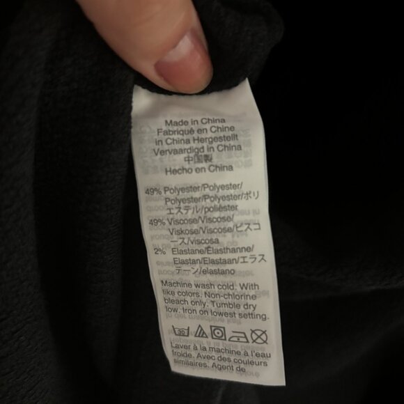 Black Madewell Cross Front Button Mini Dress, Size S, Style #AF247 - Picture 6 of 10